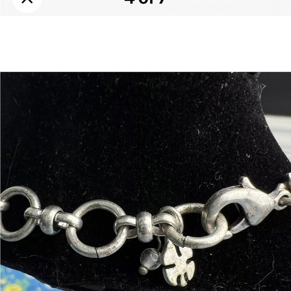 LUCKY BRAND Necklace 9 Silvertone Red Rhinestone Fringe Pendant Boho Gypsy Hipie - Picture 3 of 7